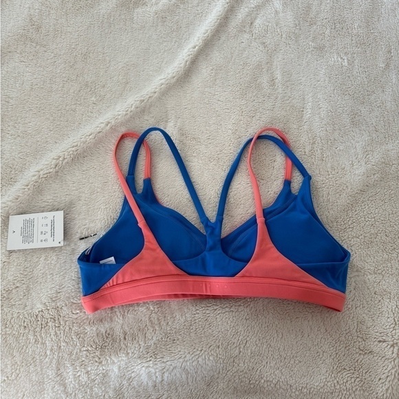 ACTA peach pop and cobalt two strap bra - Picture 3 of 5